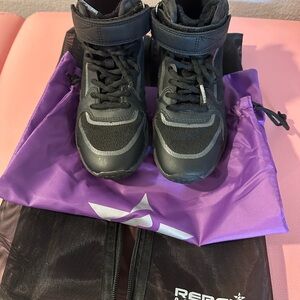 Rebel Black High-Top cheer shoes size 4